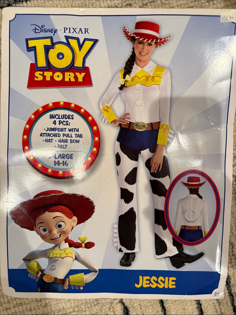 Toy Story Jessie Costume Adult Xl 14/16